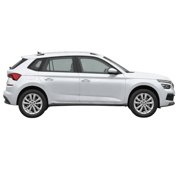 Skoda Kamiq 2021 argent, vue profil (tourné vers la droite)