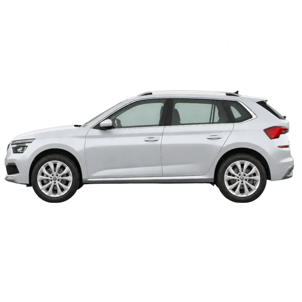 Skoda Kamiq 2022 argent, vue côté (vers la gauche)