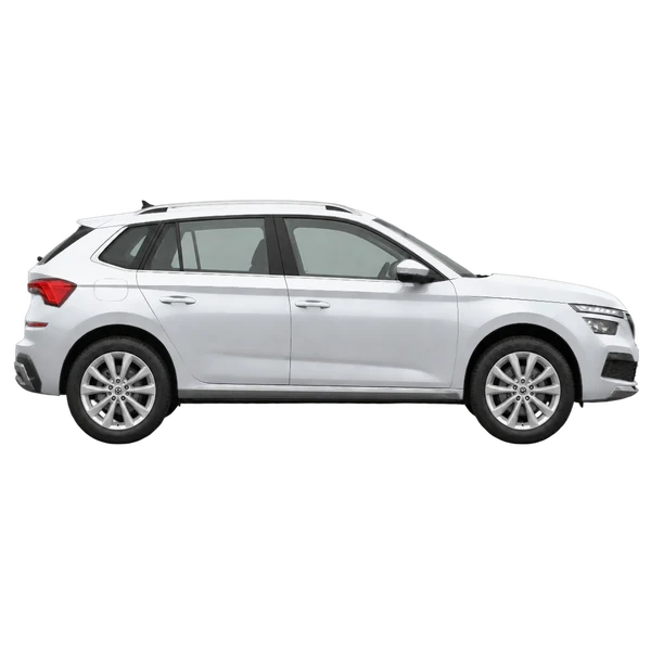 Skoda Kamiq 2023 argent, vue profil (tourné vers la droite)
