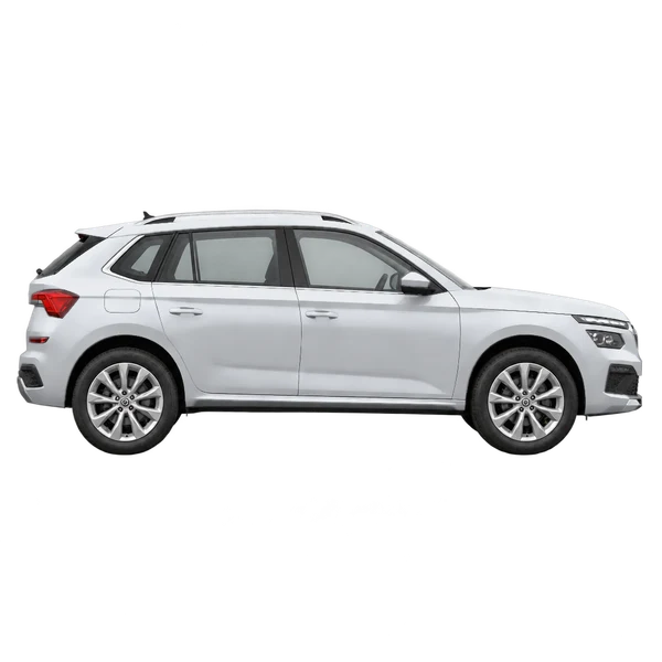 Skoda Kamiq 2026 argent, vue profil (tourné vers la droite)