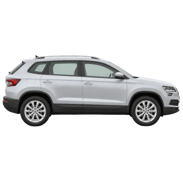 2017 Skoda Karoq in Silber, Ansicht: Seite (nach rechts gewandt)
