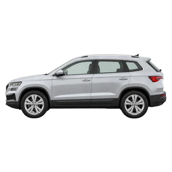 シルバーの2026 Skoda Karoq(側面(左向き)ビュー)