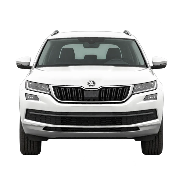 Skoda Kodiaq 2017 en blanco, vista frontal
