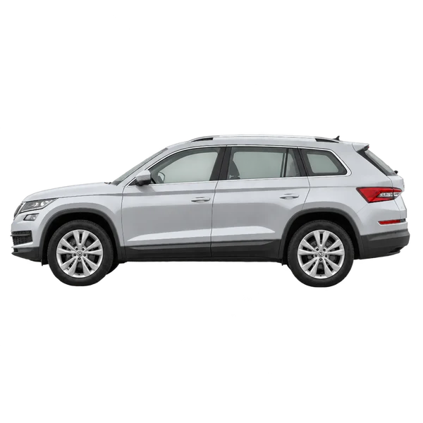 2018 Skoda Kodiaq in Silber, Ansicht: Seite (nach links gerichtet)