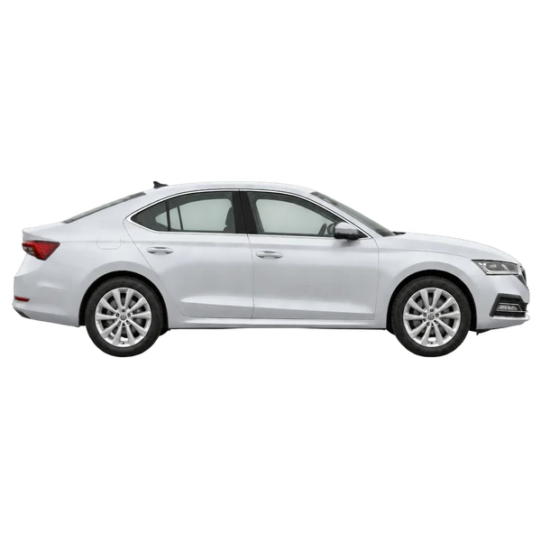 2021 Skoda Octavia in Silber, Ansicht: Seite (nach rechts gewandt)