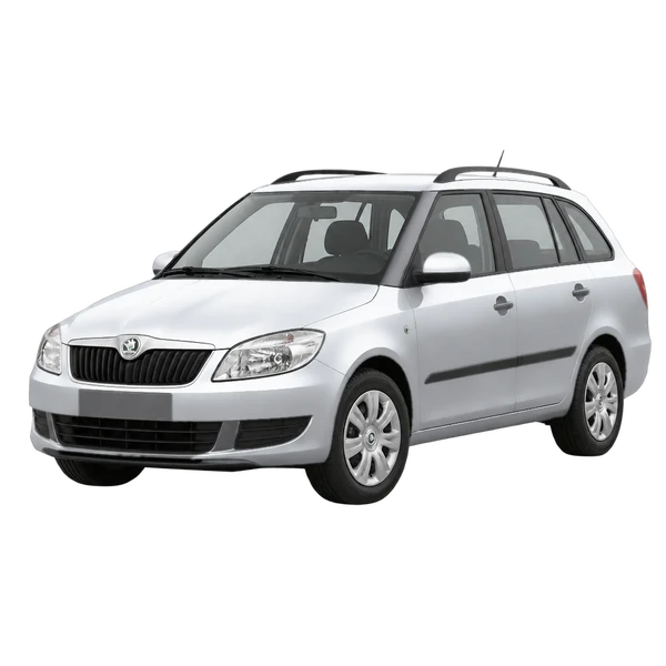 シルバーの2014 Skoda Praktik（フロントスリークォーター(左向き)ビュー）