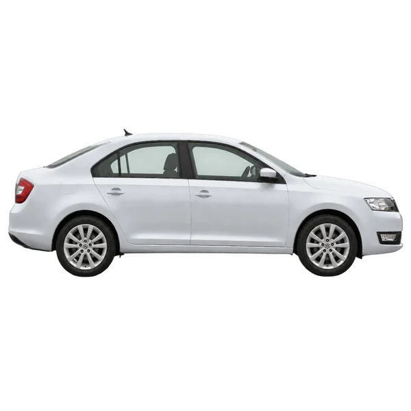2016 Skoda Rapid in Silber, Ansicht: Seite (nach rechts gewandt)
