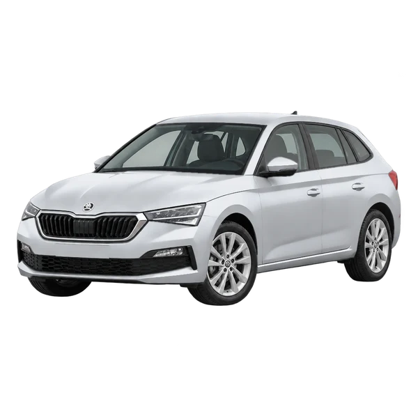 シルバーの2026 Skoda Scala（フロントスリークォーター(左向き)ビュー）