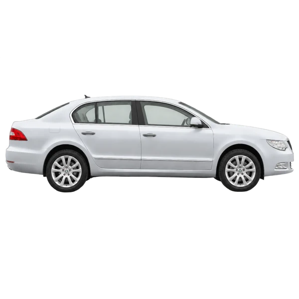Skoda Superb 2012 prata, vista lateral (voltada para a direita)
