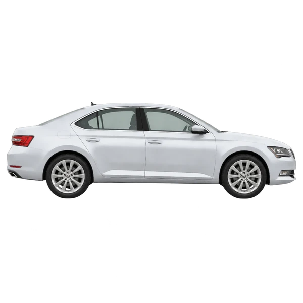 2015 Skoda Superb in Silber, Ansicht: Seite (nach rechts gewandt)