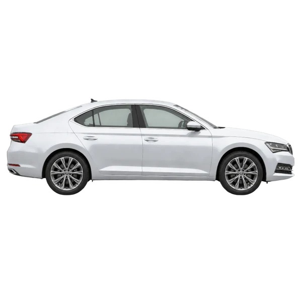 シルバーの2026 Skoda Superb（側面（右向き）ビュー）