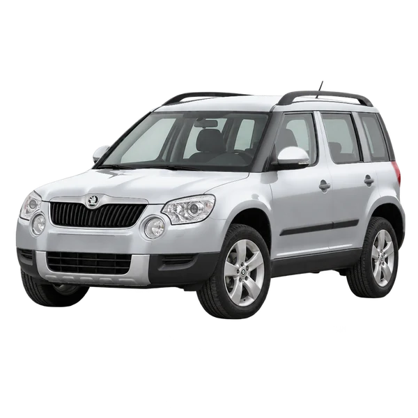 シルバーの2011 Skoda Yeti（フロントスリークォーター(左向き)ビュー）