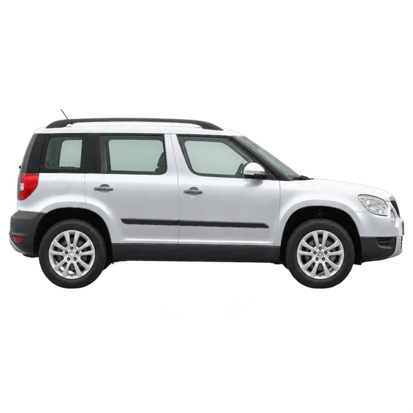 シルバーの2012 Skoda Yeti（側面（右向き）ビュー）