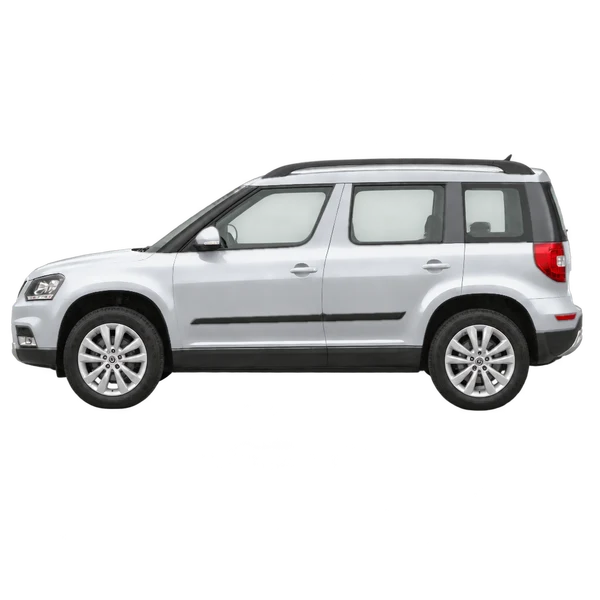 Skoda Yeti 2015 prata, vista lateral (voltada para a esquerda)