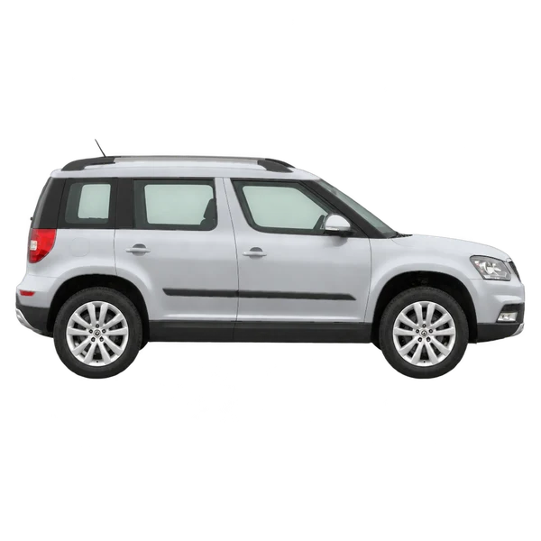 シルバーの2017 Skoda Yeti（側面（右向き）ビュー）