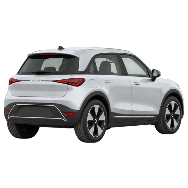 シルバーの2026 Smart #1(斜め後方(右向き)ビュー)