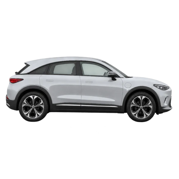 2026 Smart #3 in Silber, Ansicht: Seite (nach rechts gewandt)