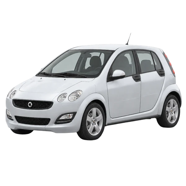 SMART FORFOUR 2005 — Front three-quarter (facing left), silver
