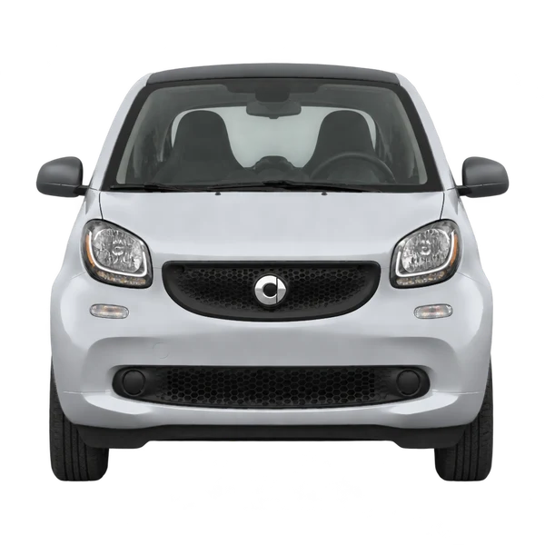 2017 Smart Fortwo in Silber, Ansicht: Front