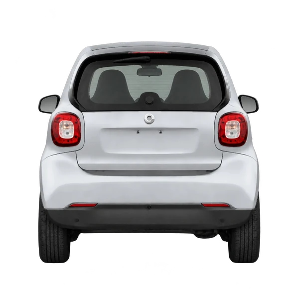 2019 Smart Fortwo in Silber, Ansicht: Heck