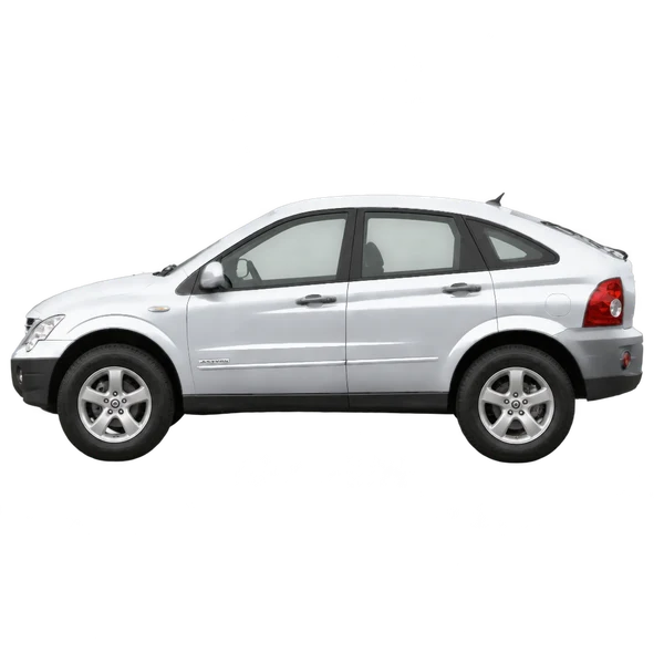 SsangYong Actyon 2009 prata, vista lateral (voltada para a esquerda)