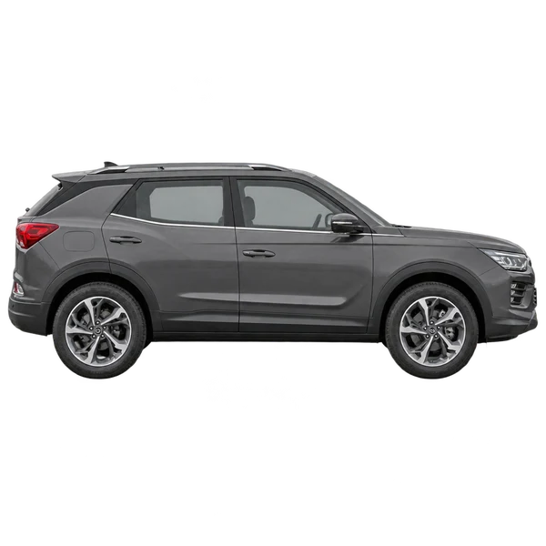 SsangYong Korando 2020 cinza, vista lateral (voltada para a direita)