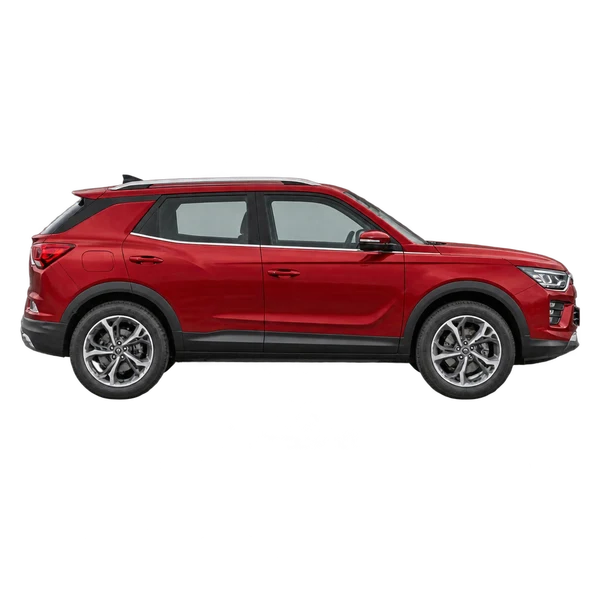 SsangYong Korando 2020 vermelho, vista lateral (voltada para a direita)