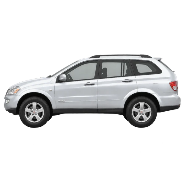 SsangYong Kyron 2009 prata, vista lateral (voltada para a esquerda)