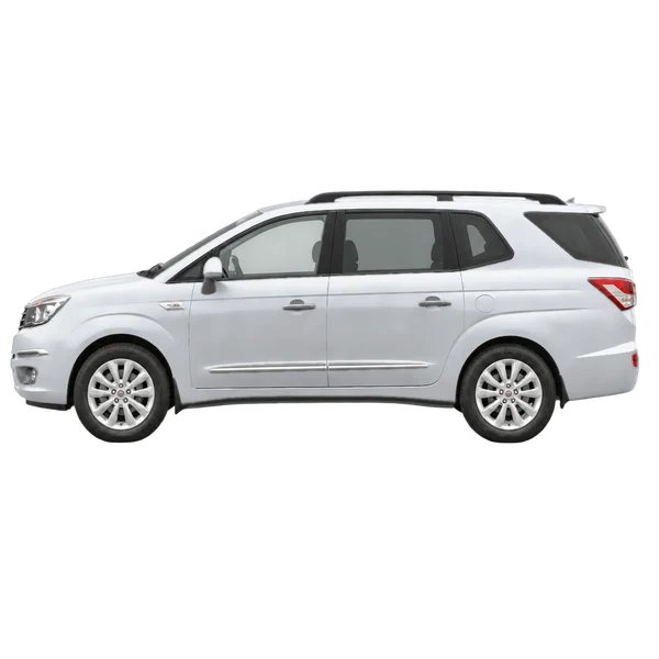 SsangYong Rodius 2016 prata, vista lateral (voltada para a esquerda)