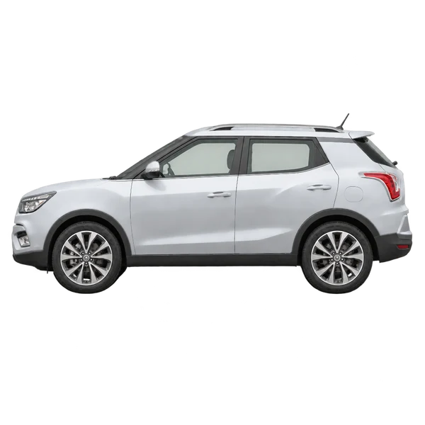 SsangYong Tivoli 2017 argent, vue côté (vers la gauche)