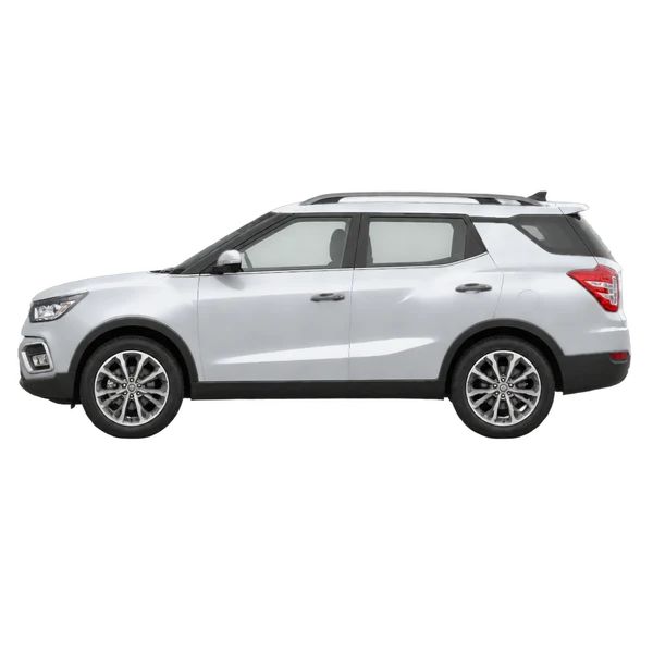 SsangYong XLV 2018 argent, vue côté (vers la gauche)