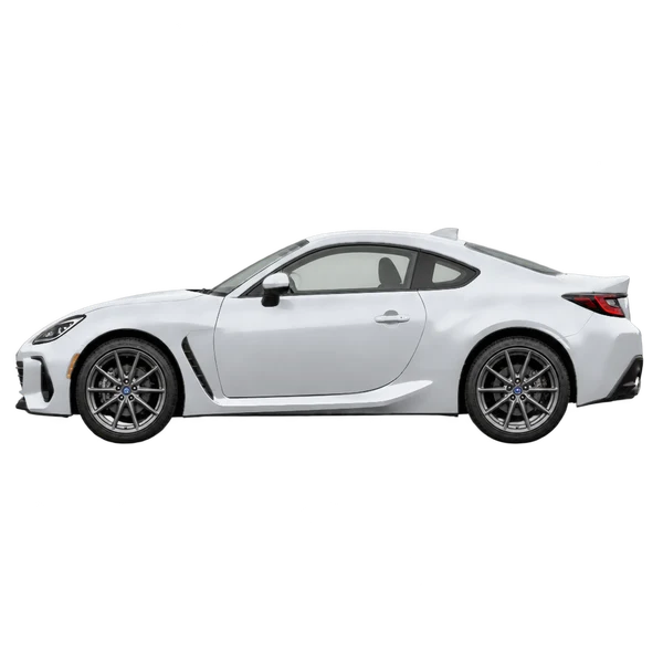 silver 2022 Subaru BRZ side (facing left) view