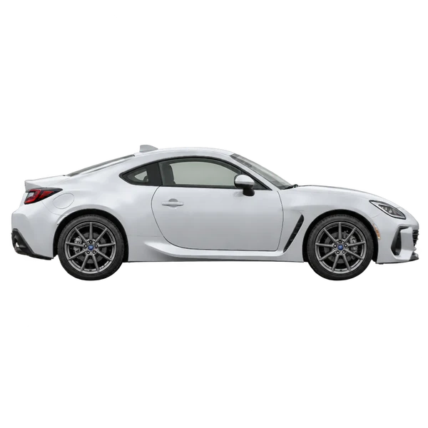 silver 2022 Subaru BRZ side (facing right) view