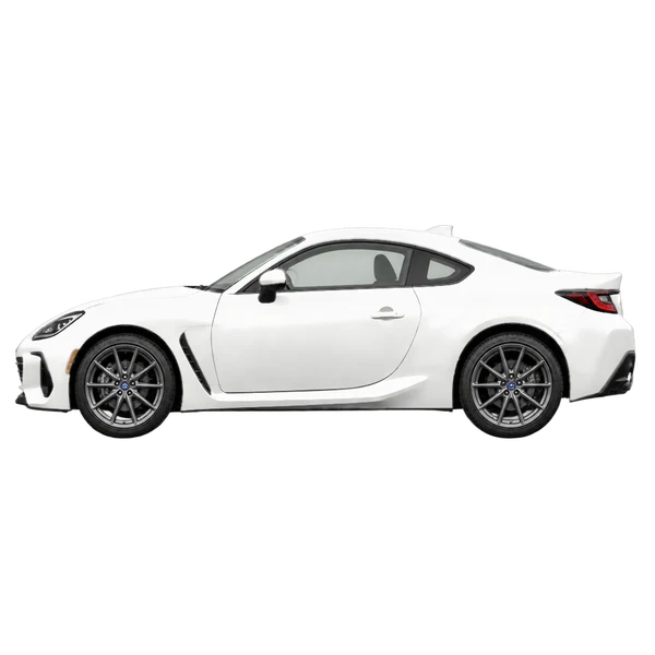 white 2022 Subaru BRZ side (facing left) view