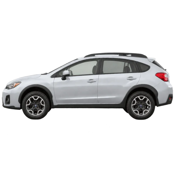 Subaru Crosstrek 2017 prata, vista lateral (voltada para a esquerda)