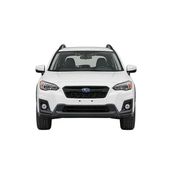 Subaru Crosstrek 2018 باللون أبيض، منظر أمامي