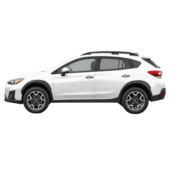Subaru Crosstrek 2019 en blanco, vista lateral (mirando a la izquierda)