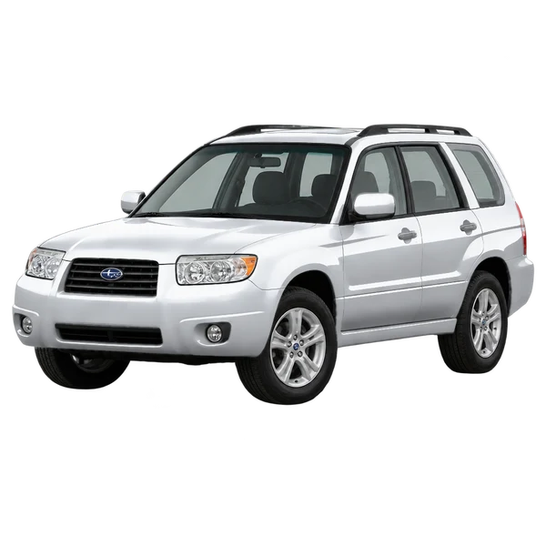 シルバーの2006 Subaru Forester(フロントスリークォーター(左向き)ビュー)