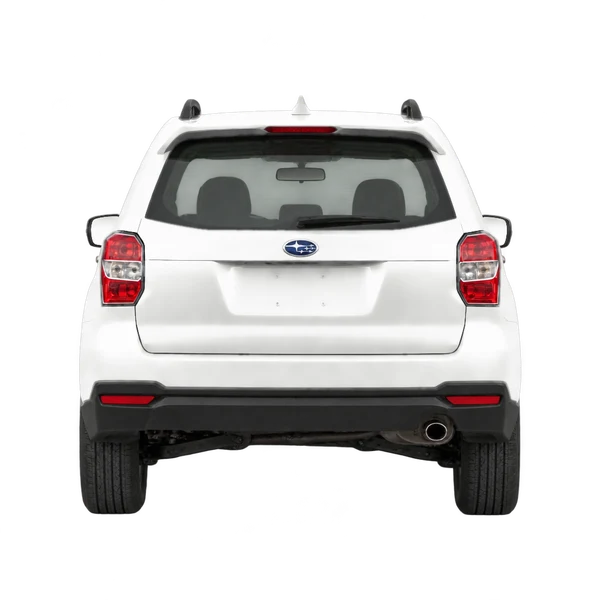 2015 Subaru Forester in weiß, Ansicht: Heck
