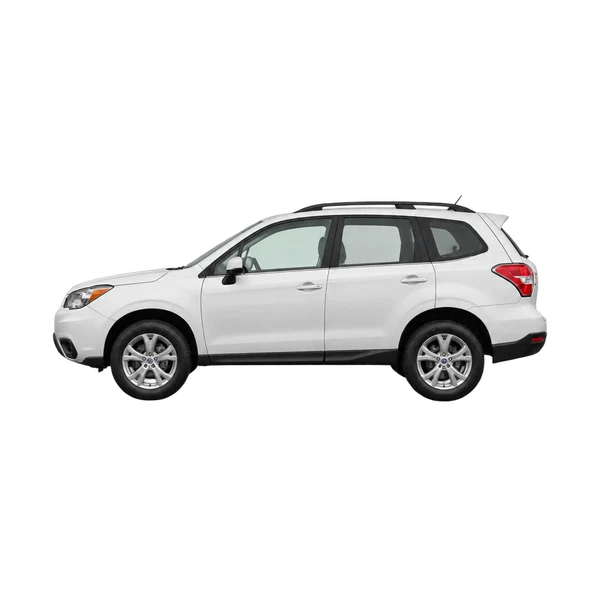 Subaru Forester 2017 blanc, vue côté (vers la gauche)