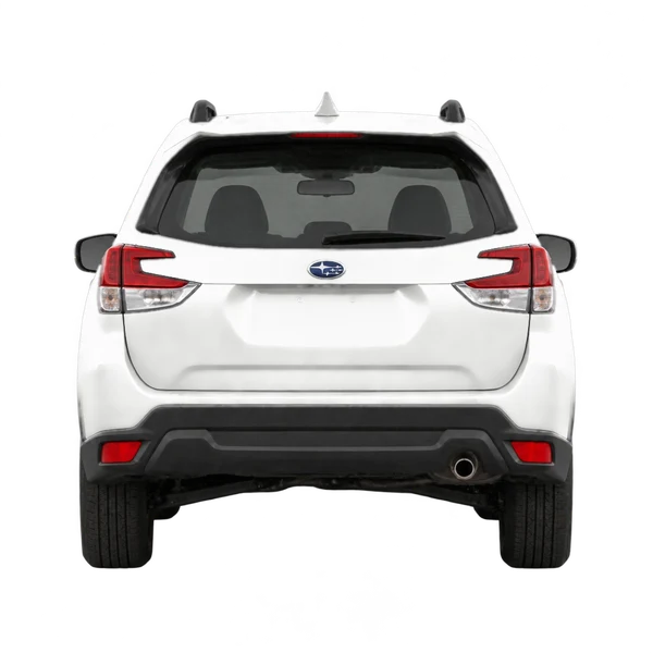 2023 Subaru Forester in weiß, Ansicht: Heck