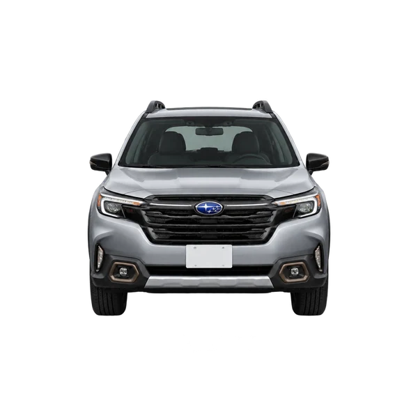 Subaru Forester 2026 باللون فضي، منظر أمامي