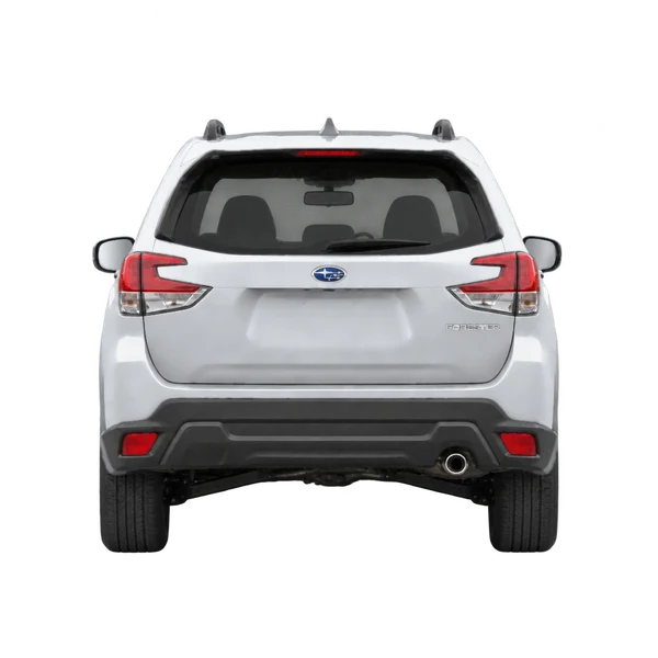 Subaru Forester 2027 prata, vista traseira