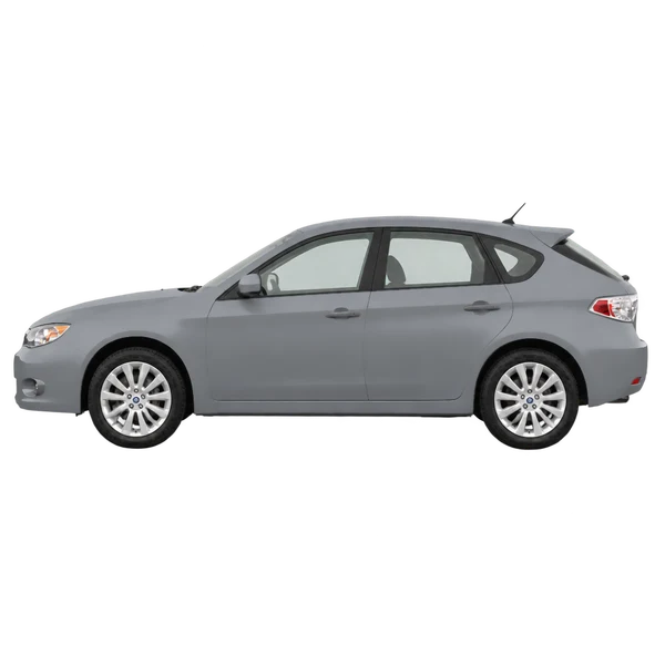 Subaru Impreza 2012 باللون رمادي، منظر جانبي (متجه إلى اليسار)