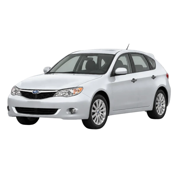 Subaru Impreza 2012 باللون فضي، منظر منظر أمامي بزاوية ثلاثة أرباع (متجه لليسار)