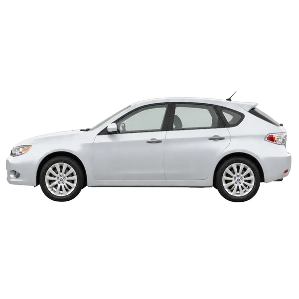 Subaru Impreza 2012 باللون فضي، منظر جانبي (متجه إلى اليسار)