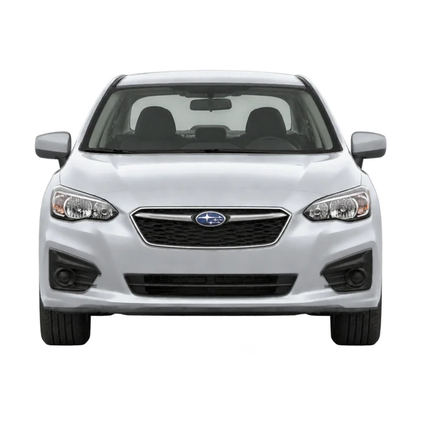 Subaru Impreza 2019 باللون فضي، منظر أمامي