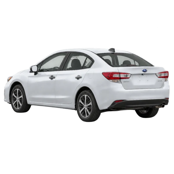 Subaru Impreza 2021 argent, vue trois-quarts arrière (orienté vers la gauche)