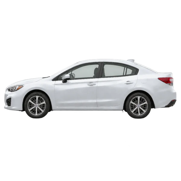 Subaru Impreza 2022 argent, vue côté (vers la gauche)