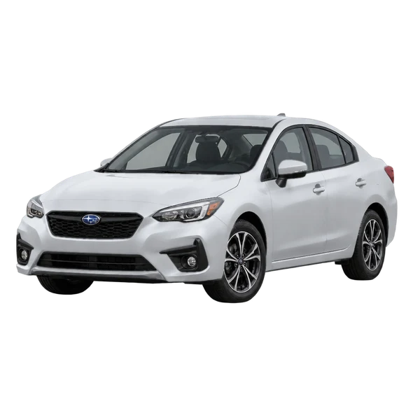 2025 Subaru Impreza in Silber, Ansicht: Dreiviertelansicht vorne (nach links gerichtet)